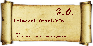 Helmeczi Osszián névjegykártya